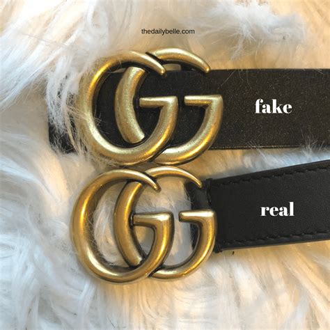 difference between fake gucci belt and real